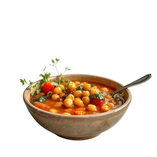 One-Pot Tomato Chickpea Stew with Leafy Greens